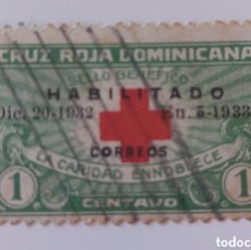 Sellos: REPUBLICA DOMINICANA SELLO CRUZ ROJA 1933 SELLO BENEFICO
