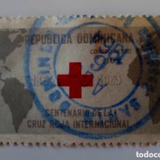 Sellos: REPUBLICA DOMINICANA SELLO CRUZ ROJA AÑO1963 USADO