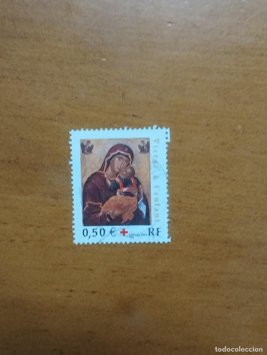 Sellos: 22.04/ Francia. 2004. Sello en usado. Cruz roja