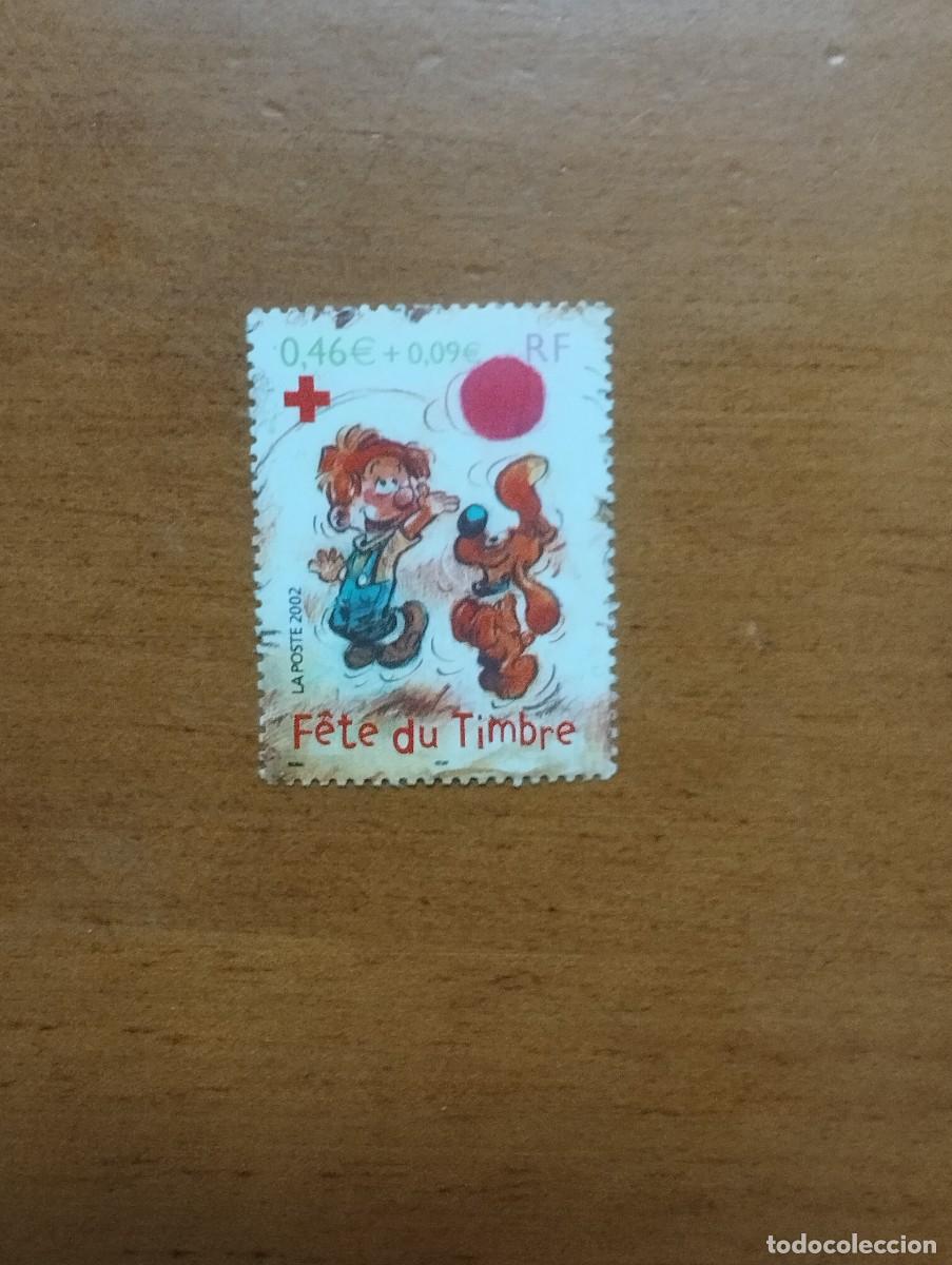 Sellos: 22.04/ Francia. 2002. Sello en usado. Cruz roja
