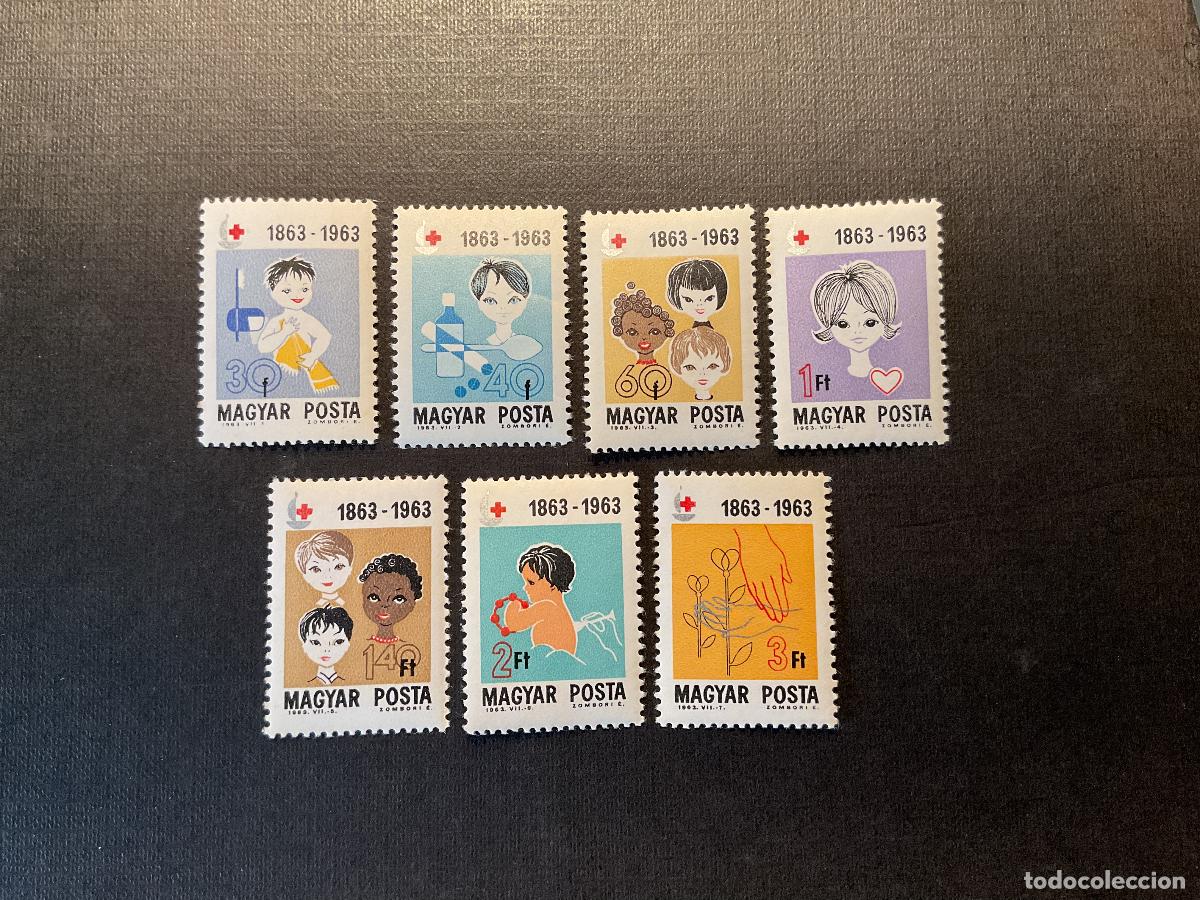 Sellos: HUNGRIA N&ordm; YVERT 1599/5*** A&Ntilde;O 1963.CENTENARIO DE LA CRUZ ROJA INTERNACIONAL