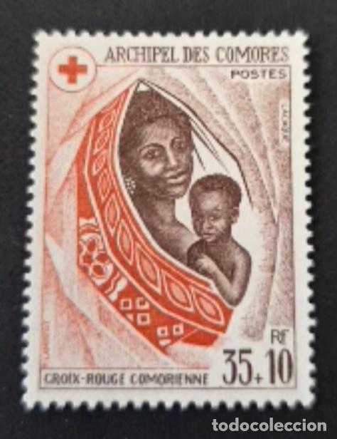 Sellos: Comoras 1974 Mi. 175 Cruz Roja comorense madre ni&ntilde;o