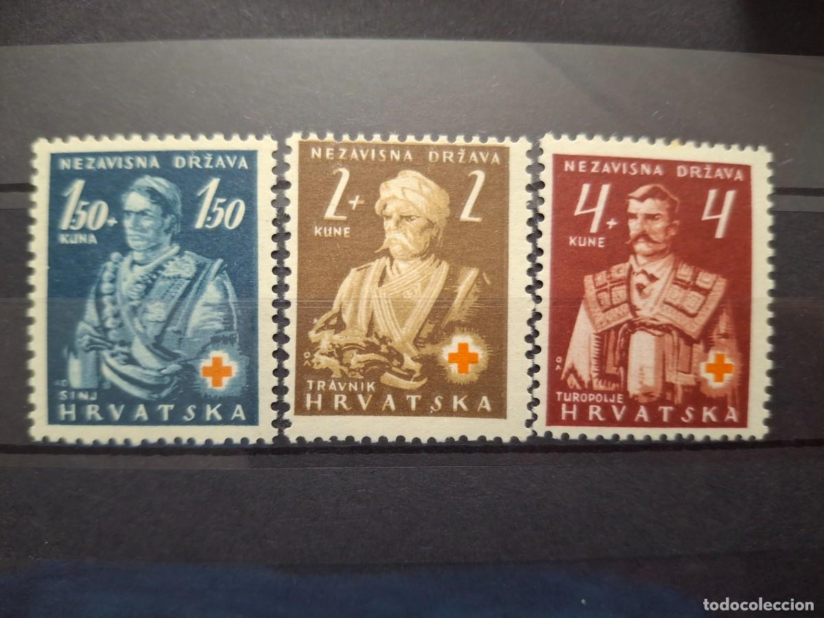 Sellos: HB1645 GRANDES SERIES MUNDIALES sellos en NUEVO** CROACIA cruz roja Yvert 46/48