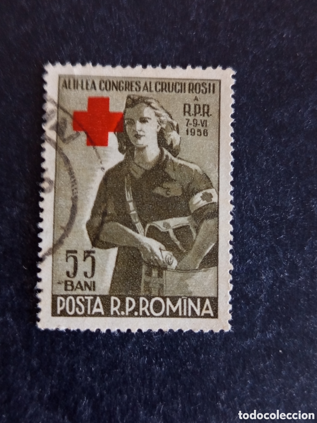Sellos: Ruman&iacute;a, 1956. Cruz Roja Ruman&iacute;a Yv 1454. Serie completa. Pedido m&iacute;nimo 3 &euro;. Ver fotos.