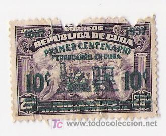 Sellos: REPUBLICA DE CUBA      * CENTENARIO FERROCARRIL* - Foto 1