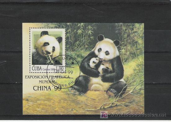 Sellos: CUBA HOJA  BLOQUE   TEMA  FAUNA - Foto 1