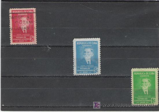Sellos: CUBA  1949 SERIE COMPLETA  CIRCULADA - Foto 1