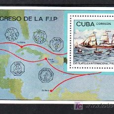 Sellos: CUBA HB 71 SIN CHARNELA, BARCO, PHILEXFRANCE 82 EXP. FIL. INTERNACIONAL, 51º CONGRESO DE LA F.I.P.. Lote 37750911