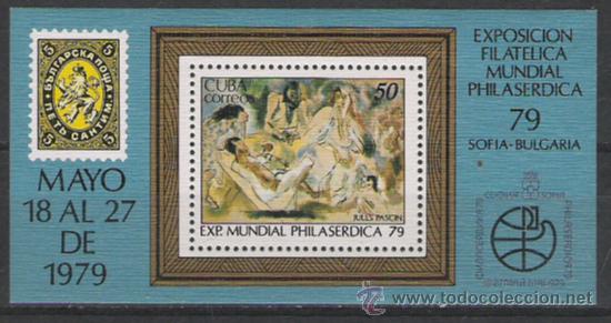 Sellos: CUBA HOJA BLOQUE N&ordm; 58 NUEVA - Foto 1