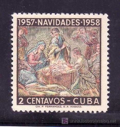 Sellos: cuba  468 con charnela, navidad, - Foto 1
