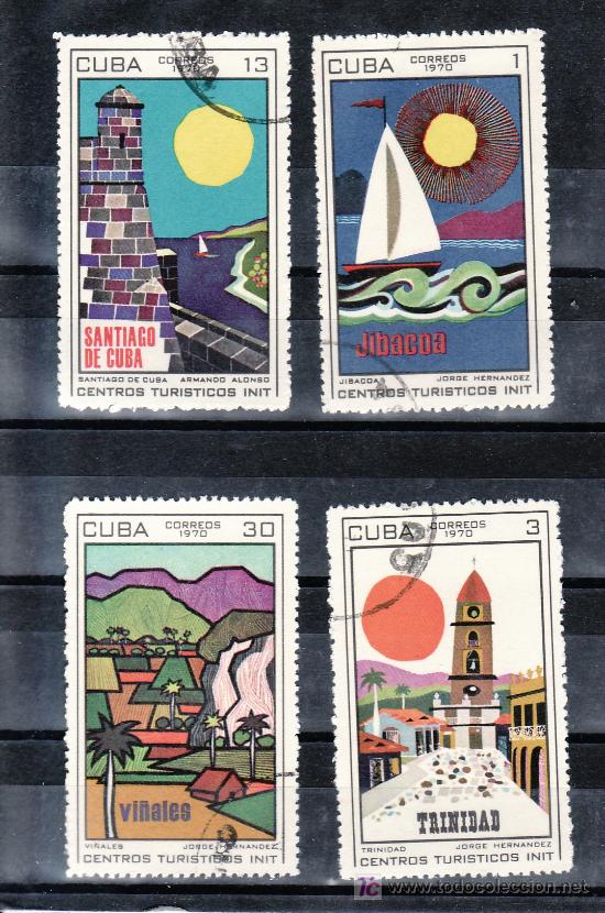 Sellos: cuba 1368/71 usada, turismo, - Foto 1