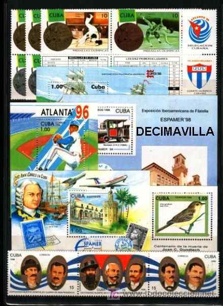 Sellos: CUBA, 1996, A&Ntilde;O NUEVO Y COMPLETO - Foto 1