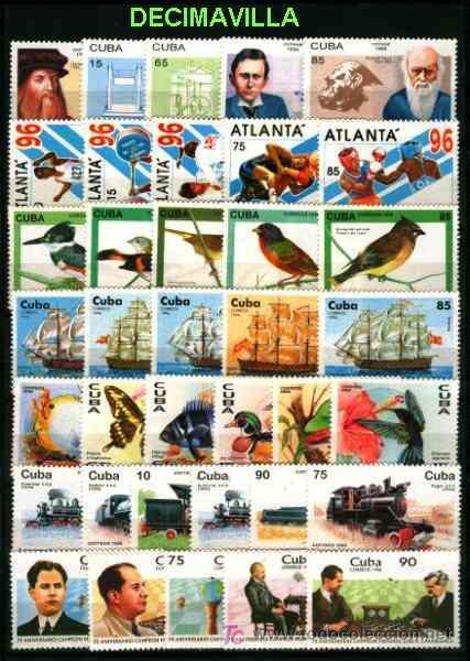 Sellos: CUBA, 1996, A&Ntilde;O NUEVO Y COMPLETO - Foto 3