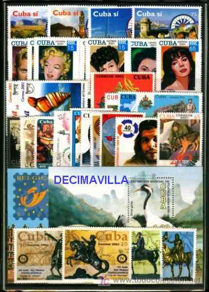 Sellos: CUBA, 2001, A&Ntilde;O NUEVO Y COMPLETO - Foto 3