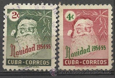 Sellos: CUBA 1954 SERIE COMPLETA CIRCULADA - Foto 1