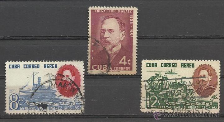 Sellos: CUBA 1955 SERIE COMPLETA CIRCULADA - Foto 1