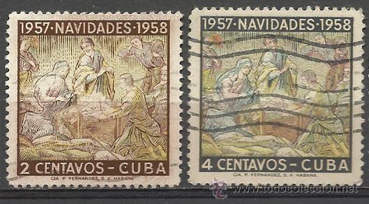 Sellos: CUBA 1957 SERIE COMPLETA CIRCULADA - Foto 1
