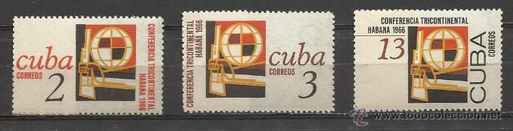 Sellos: CUBA SERIE COMPLETA MATASELLADA PERFECTA 1966 - Foto 1