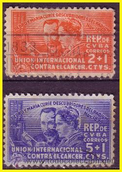 Timbres: CUBA1938 YVERT n&ordm; 255 y 256 (o)