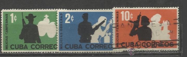 Sellos: CUBA SERIE COMPLETA MATASELLADA DE 1962 - Foto 1
