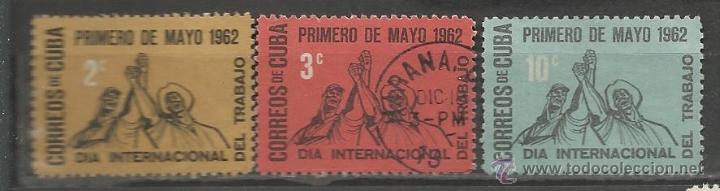 Sellos: CUBA SERIE COMPLETA MATASELLADA DE 1962 - Foto 1