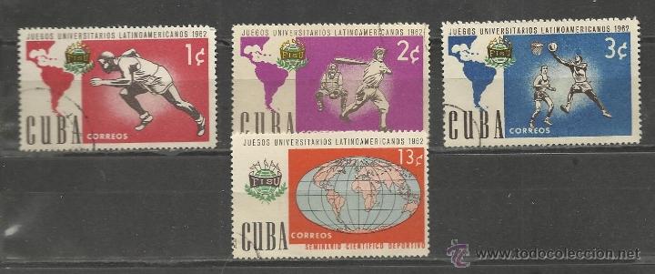Sellos: CUBA SERIE COMPLETA MATASELLADA DE 1962 - Foto 1