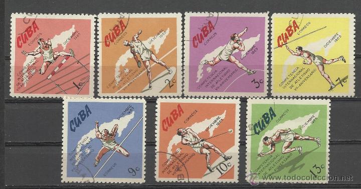 Sellos: CUBA SERIE COMPLETA MATASELLADA DE 1965 - Foto 1