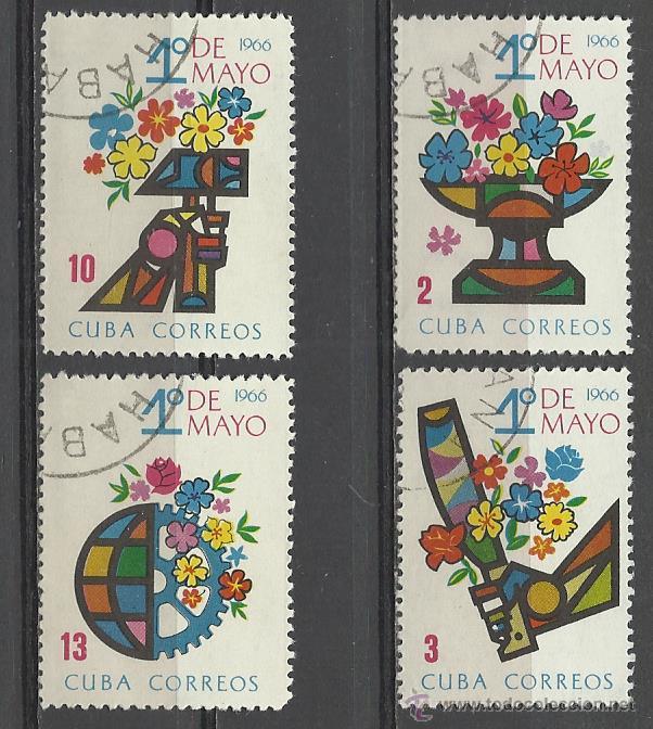 Sellos: CUBA SERIE COMPLETA MATASELLADA DE 1966 - Foto 1