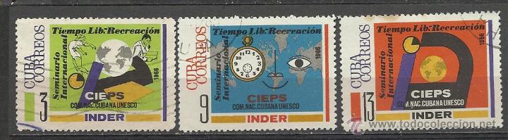 Sellos: CUBA SERIE COMPLETA MATASELLADA DE 1966 - Foto 1