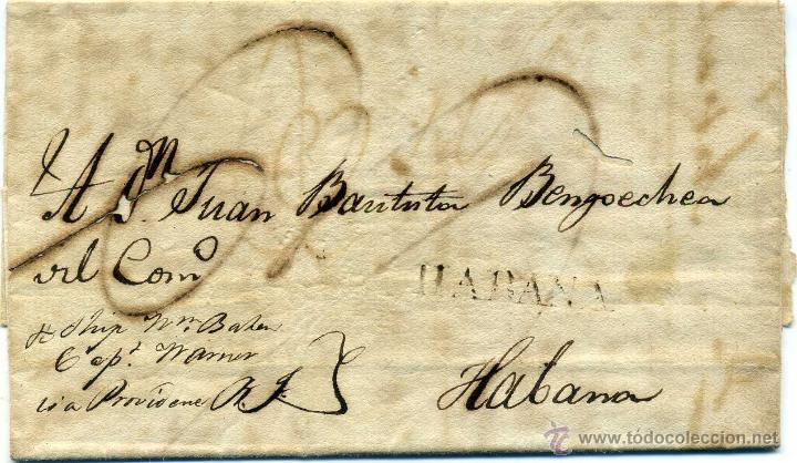 Timbres: envuelta marca HABANA , PE. n 9 (RR) de 1820