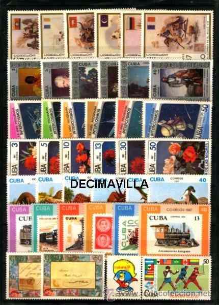 Sellos: CUBA, 1987, A&Ntilde;O NUEVO Y COMPLETO - Foto 1