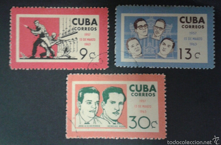Sellos: SELLOS DE CUBA. YVERT 660/2. SERIE COMPLETA USADA. - Foto 1