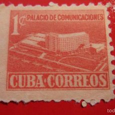 Sellos: CUBA: SELLO PALACIO DE COMUNICACIONES, ROJO.. Lote 124208726