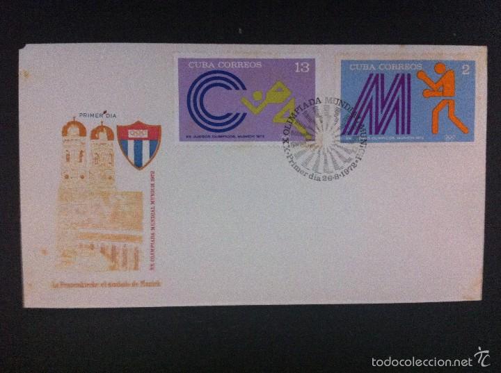 Briefmarken: 2 CARTAS XX OLIMPIADA MUNDIAL EN MUNICH 1972 PRIMER DIA