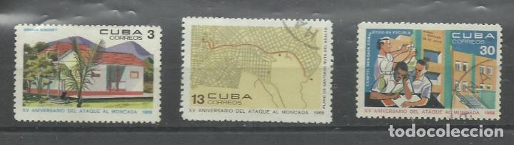 Sellos: CUBA SERIE COMPLETA MATASELLADA DE 1968 - Foto 1