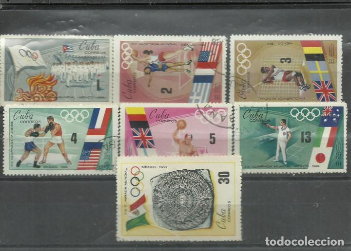 Sellos: CUBA SERIE COMPLETA MATASELLADA DE 1968 - Foto 1