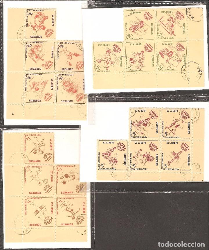 Briefmarken: CUBA,1962,30 VALORES EN BLOQUE DE 5.BORDE DE HOJA,3 BLOQ.NUEVOS,G.ORIGINAL,SIN FIJASELLOS,