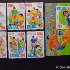 Sellos: CUBA 1994 COPA DEL MUNDO FOOTBALL EN ESTADOS UNIDOS YVERT N º 3345 / 50 + BLOC 137 ** MNH. Lote 72051427