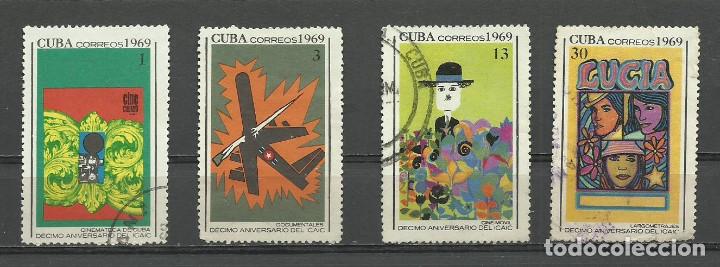 Sellos: CUBA SERIE COMPLETA MATASELLADA DE 1969 - Foto 1
