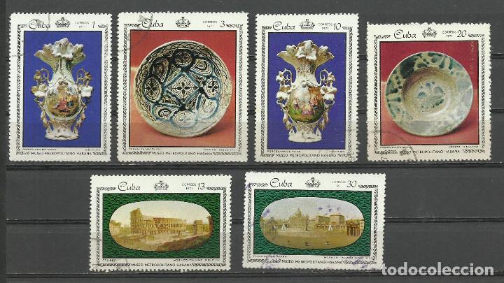 Sellos: CUBA SERIE COMPLETA MATASELLADA DE 1971 - Foto 1