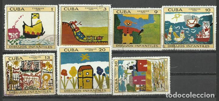 Sellos: CUBA SERIE COMPLETA MATASELLADA DE 1971 - Foto 1