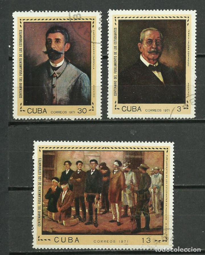 Sellos: CUBA SERIE COMPLETA MATASELLADA DE 1971 - Foto 1