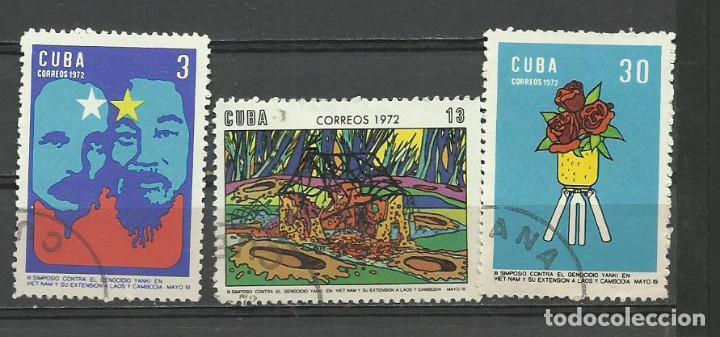 Sellos: CUBA SERIE COMPLETA MATASELLADA DE 1972 - Foto 1