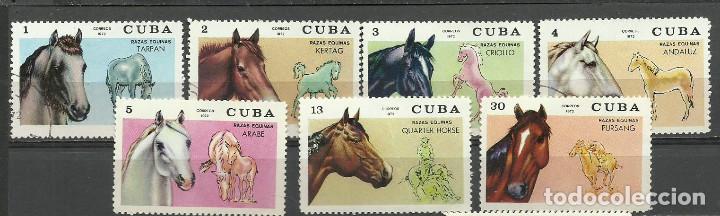 Sellos: CUBA SERIE COMPLETA MATASELLADA DE 1972 - Foto 1