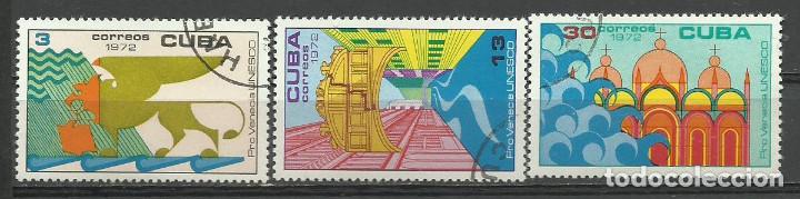 Sellos: CUBA SERIE COMPLETA MATASELLADA DE 1972 - Foto 1
