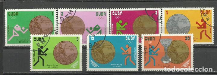 Sellos: CUBA SERIE COMPLETA MATASELLADA DE 1973 - Foto 1