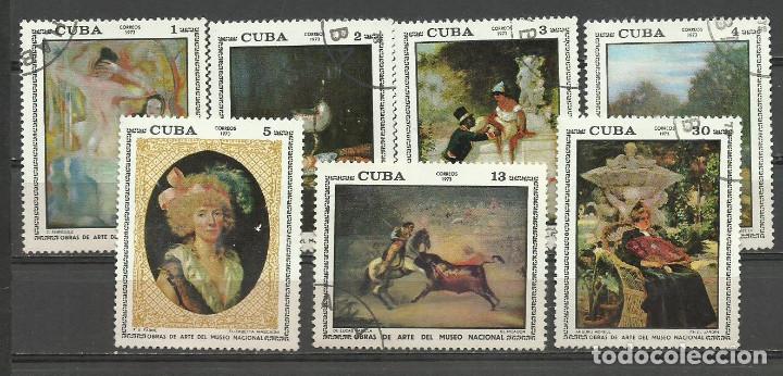 Sellos: CUBA SERIE COMPLETA MATASELLADA DE 1973 - Foto 1