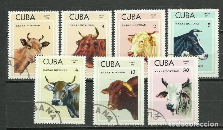 Sellos: CUBA SERIE COMPLETA MATASELLADA DE 1973 - Foto 1