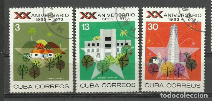 Sellos: CUBA SERIE COMPLETA MATASELLADA DE 1973 - Foto 1