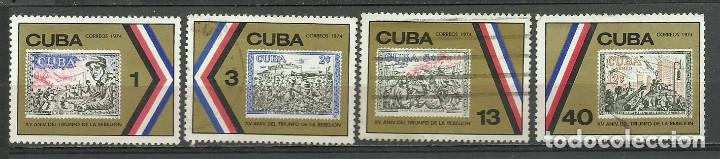 Sellos: CUBA SERIE COMPLETA MATASELLADA DE 1974 - Foto 1